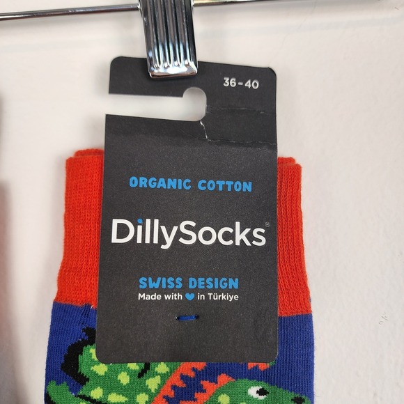 Dilly Socks NWT His And Hers Dinosaur Swiss‎ Design Set of Two Socks - Picture 5 of 7